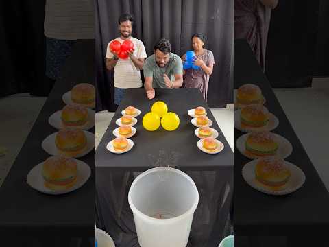 Roll 3 ball and get more cake family challenge #shorts