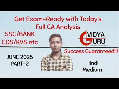 June 2025 #currentaffairs for All Govt Exams–Fully Covered! June 2025 #ssccgl #cds HINDI #sbipo