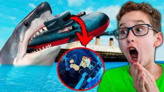 ROBLOX - SUBMARINO MILITAR vs TUBARÃO DO SHARKBITE 2 - Games
