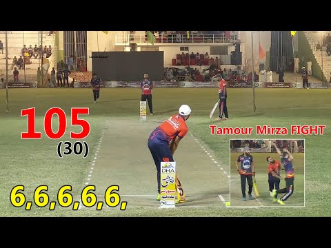 Tamour Mirza VS Usma Ali VS Jallad Khan Lahore Qalander Bowler | 105 Runs Just 30 Balls