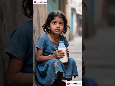 Please don't hurt us！when an angry man meets a hungry child? 🤔😇