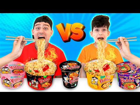 MOST SPICY Noodles Taste Challenge Jason VS Alex