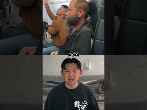 Man casually smokes on an airplane causing confusion #airplane #smoking #flying
