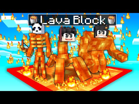 LOCKED on ONE LAVA BLOCK But We're MUTANT MOBS in Minecraft!