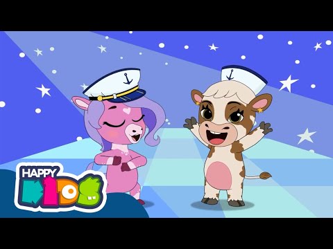 🛶⚓Vamos a navegar en un Barquito Chiquitito🛥️🌊Canciones Infantiles 2025✨| Happy Kids 🌟🎉