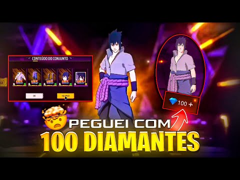 SASUKE COM 100 DIMAS NO FREE FIRE 😱