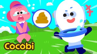 Ai! Minha barriga dói, onde fica o banheiro?!😖💨 | Canções para Crianças | Cocobi