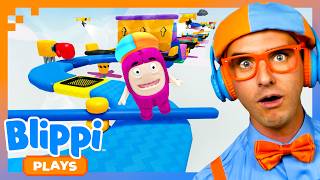 Obby Sky Challenge! ☁️ Blippi Plays Roblox!