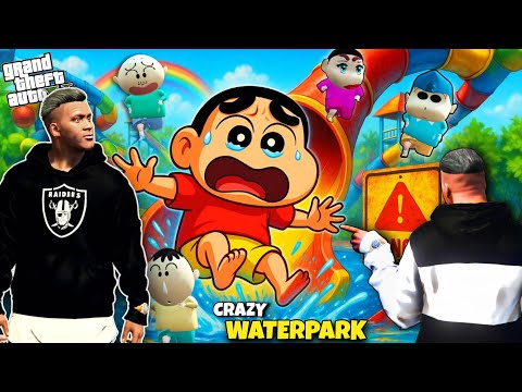 GTA 5: Shinchan’s CRAZY Waterpark Challenge 😱 | Franklin Vs Shinchan Funny Moments