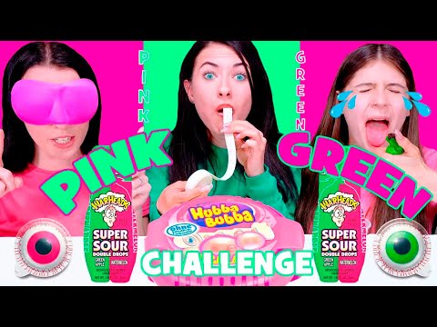 ASMR Candy Race Pink VS Green Candy Sour VS Sweet