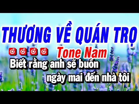 Karaoke Thương Về Quán Trọ Nhạc Sống Tone Nam | Bảo Hưng