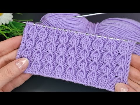 Kolay iki şiş örgü atkı,bere,yelek model🧶Eays knitting crochet patterns