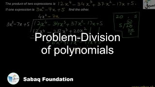 Problem-Division of polynomials