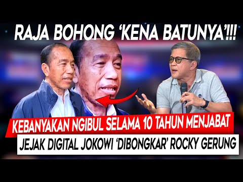 Kena Batunya❗Kebanykan Ngibul Selama 10 Th Menjabat, Jejak Digital Jokowi 'Dibongkar' Rocky Gerung