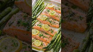20-Minute Salmon Sheet Pan Dinner #shorts
