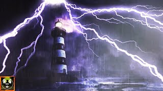Violent Ocean Thunderstorm | Rain Sounds with Very Intense Thunder and Lightning for Anxiety Relief