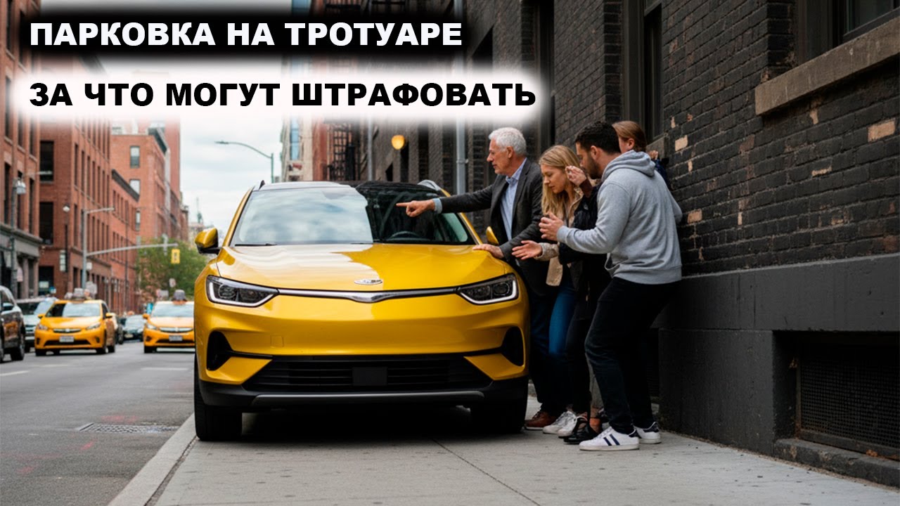 Парковка на тротуаре, за что могут штрафовать