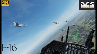 4K | F-16 Formation Flight with Harrier's! #dcsworld