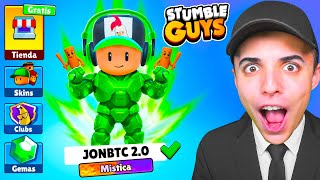 Probé la NUEVA MEJOR SKIN de YOUTUBER de Stumble Guys..