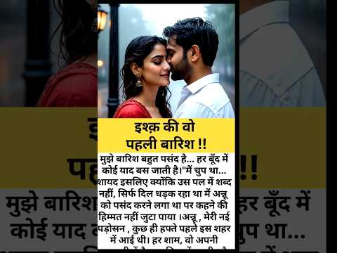 इश्क़ की वो पहली बारिश  |हिन्दी स्टोरी |शिक्षाप्रद कहानी|moral story| #shikshapradkahaniyan #love