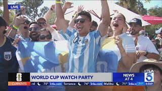 Excited L.A. fans gather for World Cup watch party at Hansen Dam Lake
