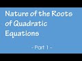 Determining the Nature of Quadratic Roots