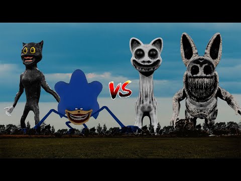 Zoonomaly Monster Rabbit and Smile Cat VS Cartoon Cat VS Sonic Tapes