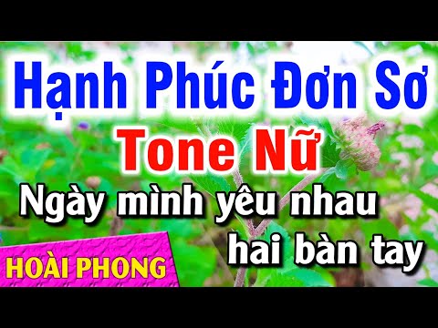 Karaoke Hạnh Phúc Đơn Sơ Tone Nữ Nhạc Sống Rumba (Gm) Hoài Phong Organ