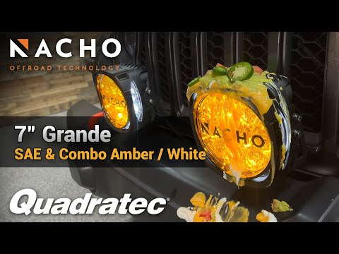 Nacho Offroad Lighting 7" Grande LED Lights - SAE, Combo Amber / White & More!