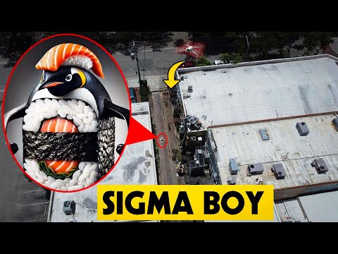 DRONE CATCHES SIGMA BOY THROWING SUSHI AT PEOPLE IN REAL LIFE (OMG)
