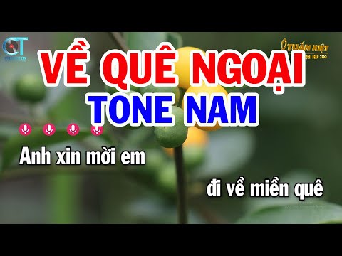 Karaoke Về Quê Ngoại Tone Nam ( Em ) Nhạc Sống Tuấn Kiệt