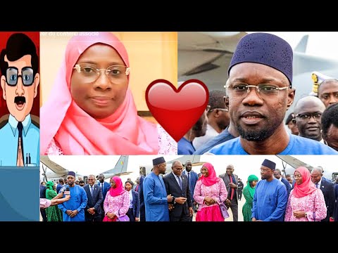 Ousmane Sonko en Gambie Accompagné par Sa Femme Sokhna Khady Kébé