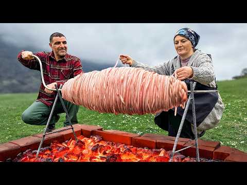 Juicy Kokorec over Hot Charcoal! A Real Intestines Delicacy🔥