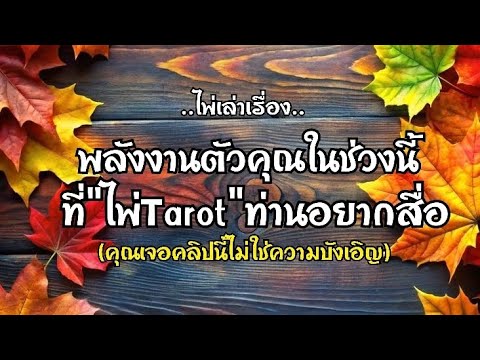 ไพ่เล่าเรื่อง📕 พลังงานตัวคุณในช่วงนี้ที่"ไพ่Tarot"ท่านอยากสื่อ🧘‍♂️🧘🌟🌟🎉🎉#ไพ่Tarot#ไพ่ยิปซี🎴🀄