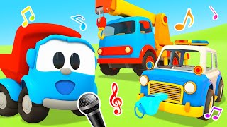 Cante com Léo, o caminhão! Veículos de serviço são legais! Música infantil animada. Desenho animado