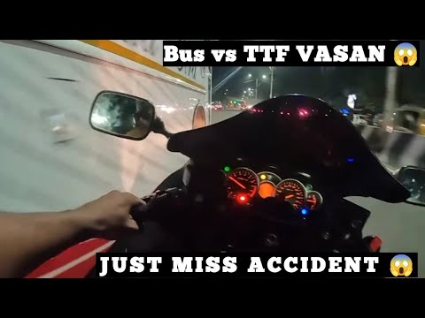 JUST MISS ACCIDENT 😱 HAYABUSA மாடு START அகல 😫 #TTF #TTF_VASAN #TWIN_THROTTLERS #JARVIS