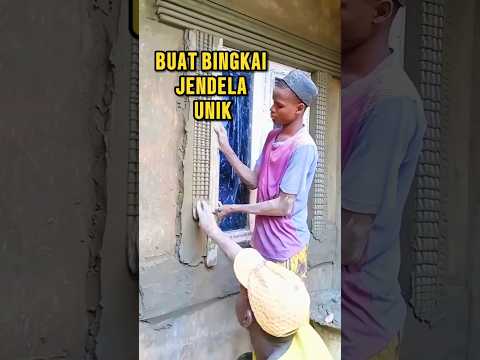 MEMBUAT BINGKAI JENDELA YANG UNIK DAN KREATIF #construction #konstruksi #shorts #trending