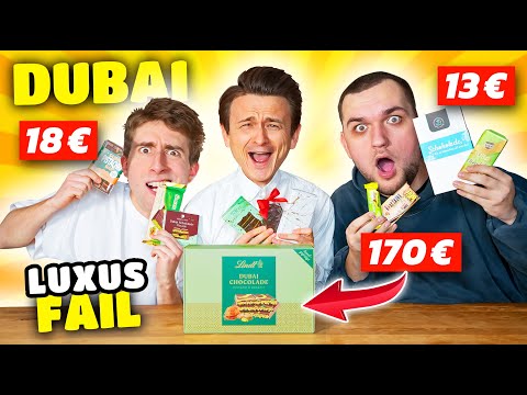 Wir ESSEN alle DUBAI Schokoladen 🍫💰 (Abzocke!) mit Falco & Nico