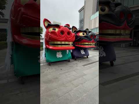 #shorts 酒田大獅子　桜🌸と松🌲　獅子パックン　酒田まつり