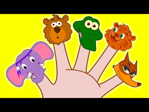 Learn Animal Names | Animal Finger Family | Nursery Rhymes And Baby Songs