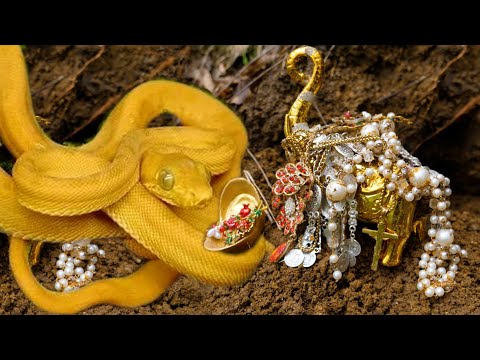 I searched for treasure outdoors and found a golden treasure