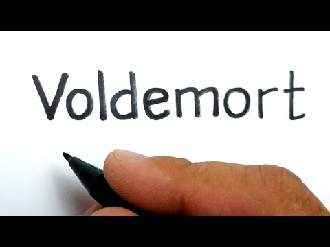 VERY EASY , How to turn words VOLDEMORT into harry potter 's villain ,cartoon for kids