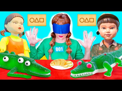 Squid Game: The Challenge | Squid Game Eating in Real Life Compilation