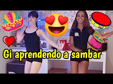 GIOVANNA ALPARONE FAZENDO AULA DE SAMBA EM CASA!