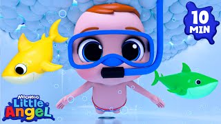 Color Sharks Bath Song! | BABY JOHN™ Playtime Kids Songs & Nursery Rhymes | Little Angel