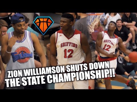 Zion Williamson's LAST HIGH SCHOOL GAME Ends with a DUNK SHOW!! | 3Peat State Champs