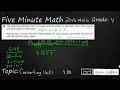 Long Division and Unit Conversion