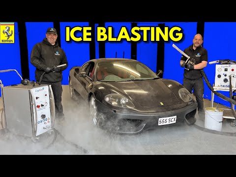 Ferrari 360 Restoration - Dry Ice Blasting 14 Years Worth of Dirt Away in a Flash