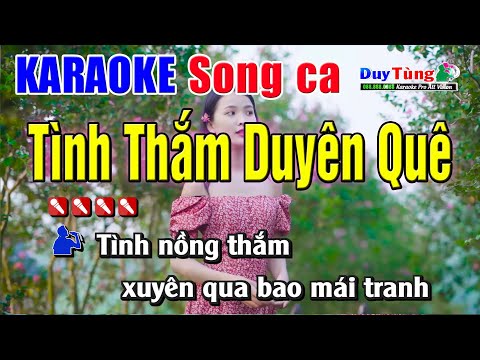 Karaoke || Tình Thắm Duyên Quê – Song Ca || Nhạc Sống Duy Tùng