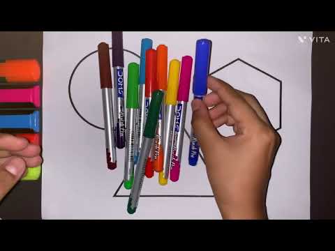 Shapes |circle triangle hexagon | colours name for kids and children